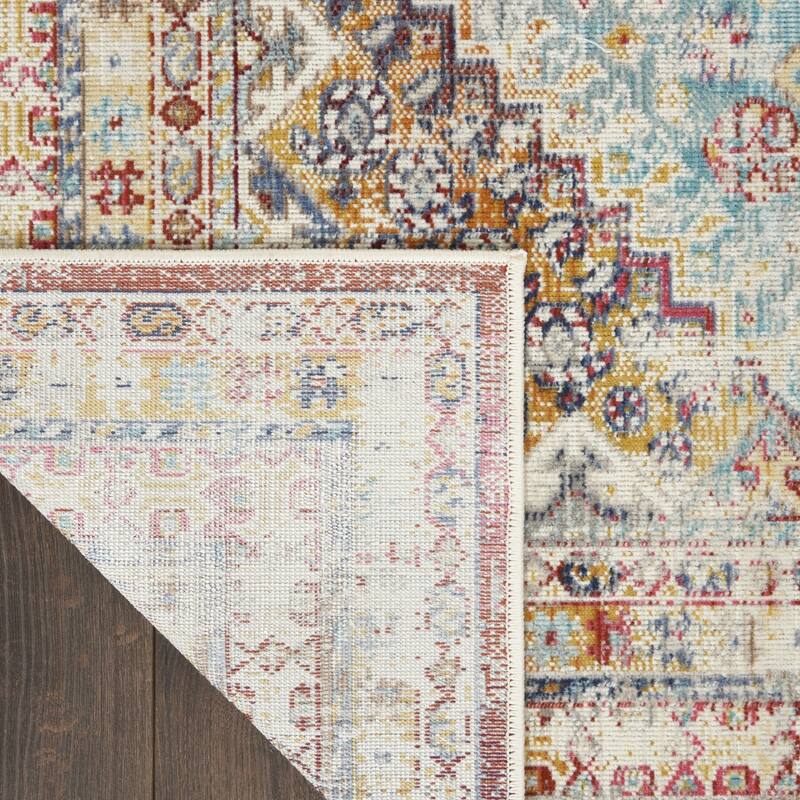 HomeRootsGeometric Traditional Rectangle Area Rug - 94' X '63' X '0.5