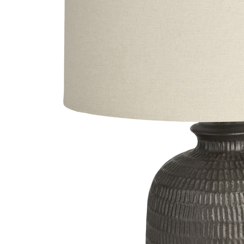 Nourison 24" Textured Ceramic Farmhouse Table Lamp