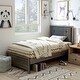 preview thumbnail 1 of 9, Aury Rustic Grey Solid Wood Tufted Panel Kid Bed by Furniture of America