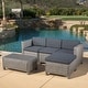 preview thumbnail 16 of 39, Moses 5-piece Outdoor Wicker Polyester Sofa Set