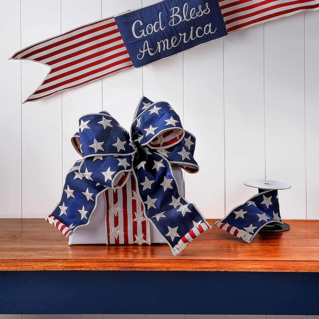 4"X5Y Americana Star Ribbon