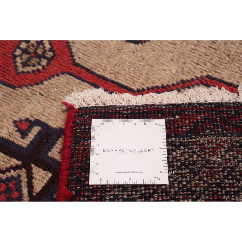 ECARPETGALLERY Hand-knotted Royal Baluch Tan Wool Rug - 3'2 x 6'2