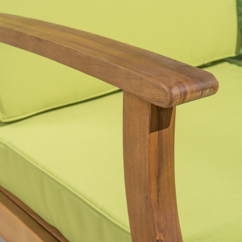 Perla Outdoor Acacia Wood Club Chair (Set of 2) by Christopher Knight Home