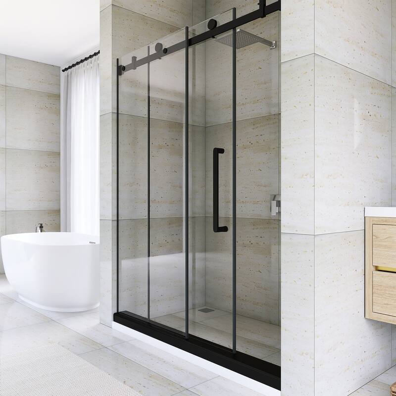 60" x 76" Sliding Frameless Shower Door - 60'' x 0.38'' x 76''