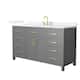 Option Dark Gray / White Quartz Top / Brushed Gold