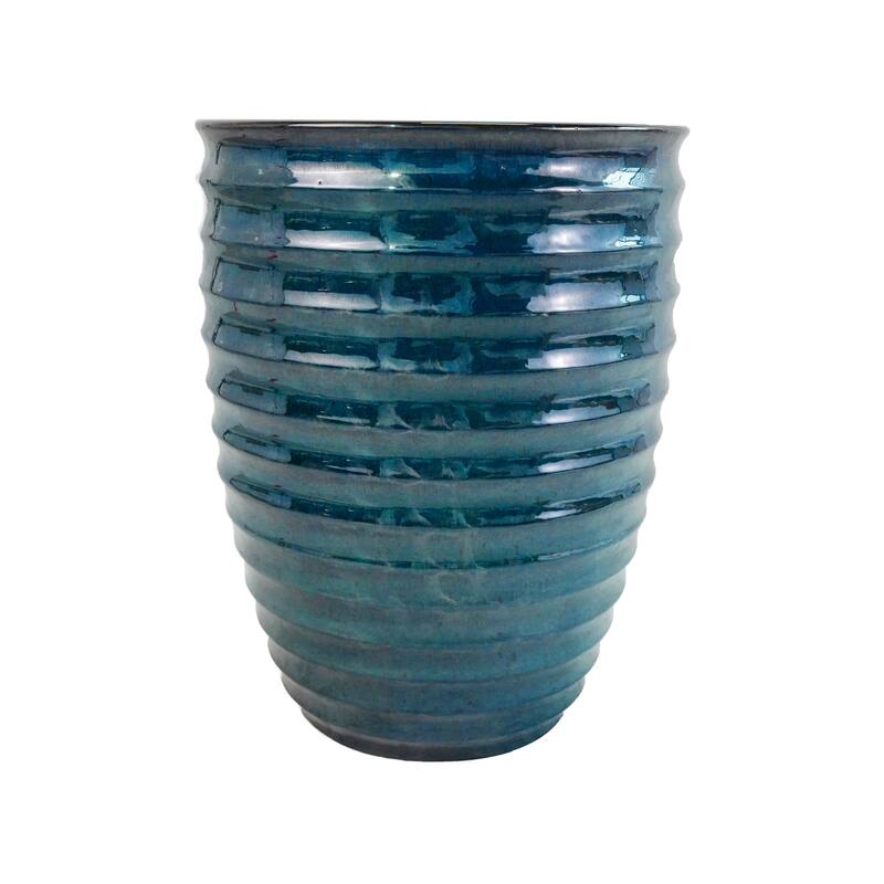 Ceramic Flowerpot, Modern Planter for Patio, Garden, Windowsill - Army Green