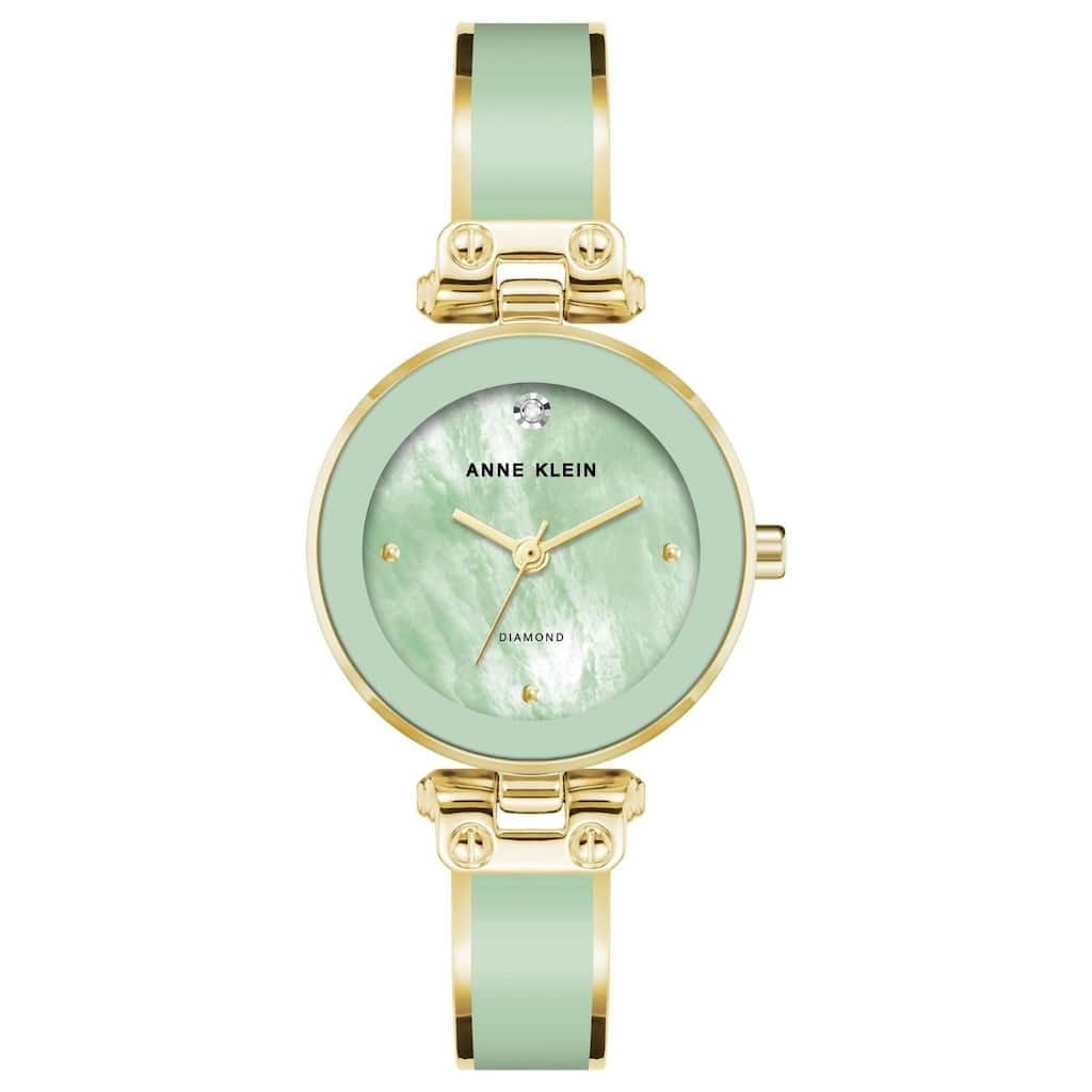 Anne Klein Women's Accented Green Dial Watch - AK/1980MIGB - One Size