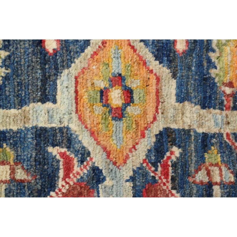Hand Knotted Oriental 100% Wool Carpet Traditional Medallion Beige & Ivories Heriz (serapi) Area Rug - 10' 0'' X 7' 8''
