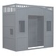 preview thumbnail 7 of 14, Elegant Design Twin Size House Loft Bed with Ladder & Wardrobe