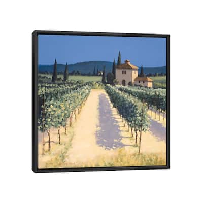 iCanvas "Vineyard Shadows" by David Short Framed Canvas Print