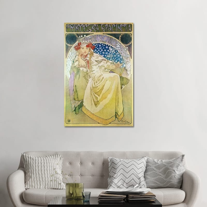 iCanvas "Princess Hyacinth (1911)" by Alphonse Mucha Canvas Print - 48x32x1.5