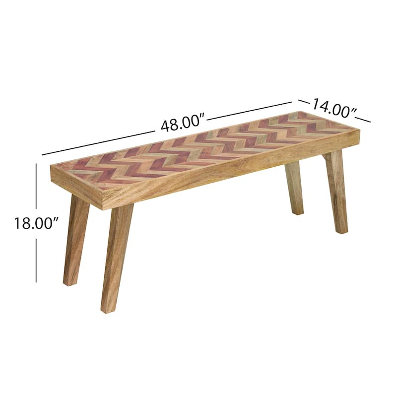 Mango Wood Bench,Natural