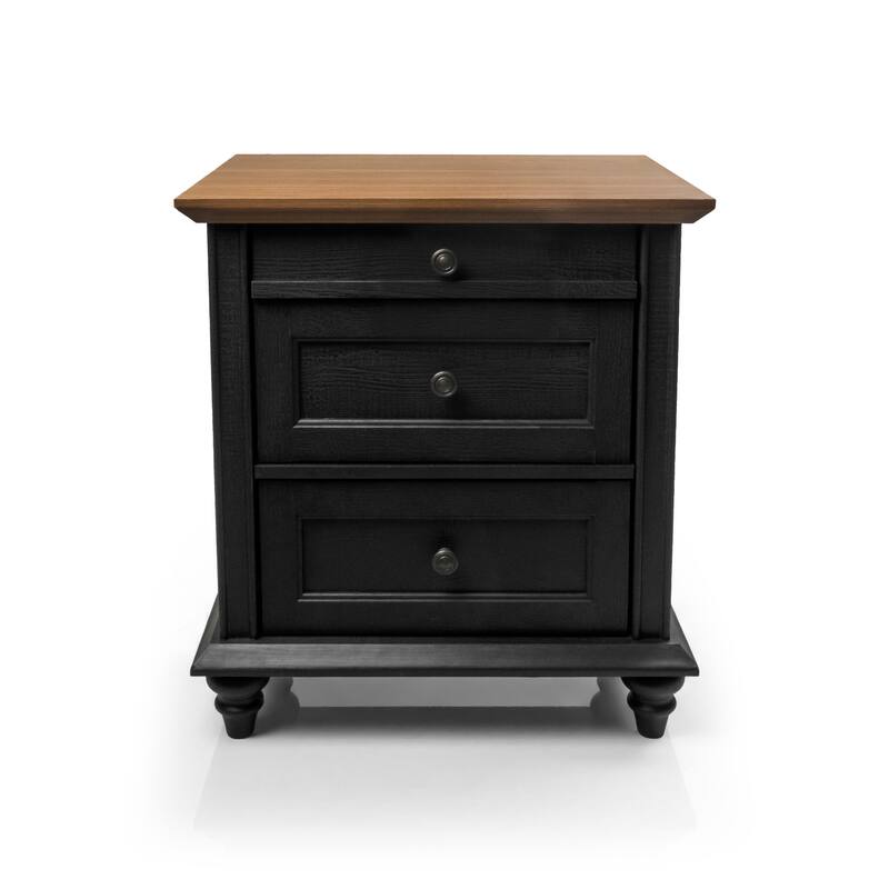 247 Shop At Home Lane Classic Traditional 3-Drawer Nightstand