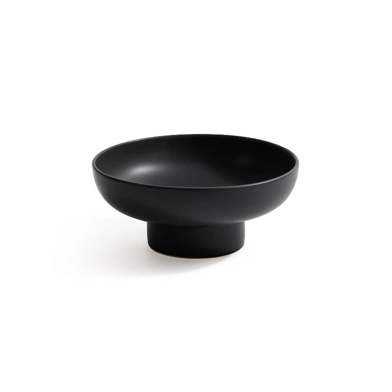 Japanese Ikebana Ceramic Floral Arrangement Bowl - Black