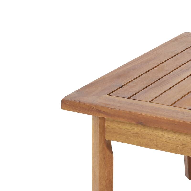 2 Piece Mid-Century Modern Outdoor Set with Ottoman & Coffee Table