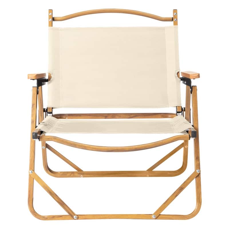 Aluminum Frame 600D Oxford Cloth Wood Grain Spray Paint Camping Chair