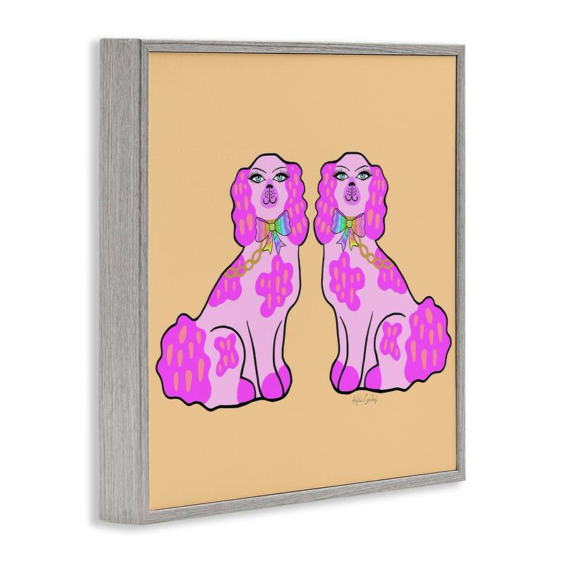 Stupell Funky Glam Pooches Framed Giclee Art Design By Katie Conley