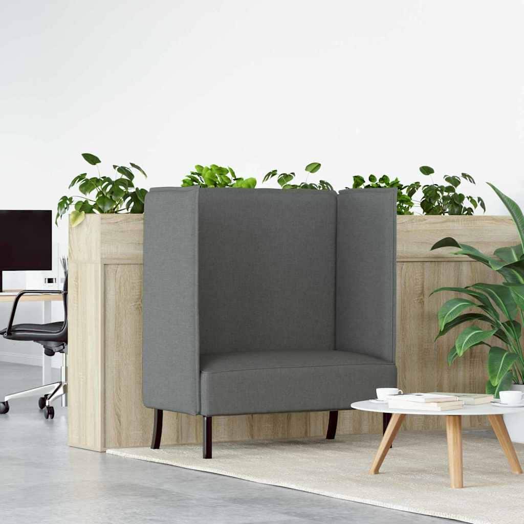 vidaXL Highback Sofa Dark gray 109 x 56 x 121 cm fabric - 42.9 x 22.0 x 47.6 inch