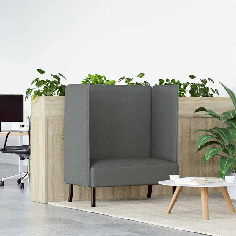 vidaXL Highback Sofa Dark gray 109 x 56 x 121 cm fabric - 42.9 x 22.0 x 47.6 inch