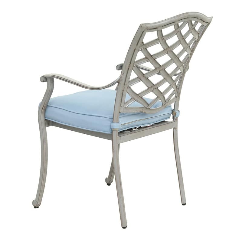 Deer Lake Aluminum Arm Chairs with Cast Slate Sunbrella Cushions (Set of 2) by Havenside Home