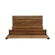 preview thumbnail 7 of 12, Roomfitters Outdoor Storage Bench with Back Rack, Solid Wood Patio Deck Box with Shelves for Garden or Porch, Teak