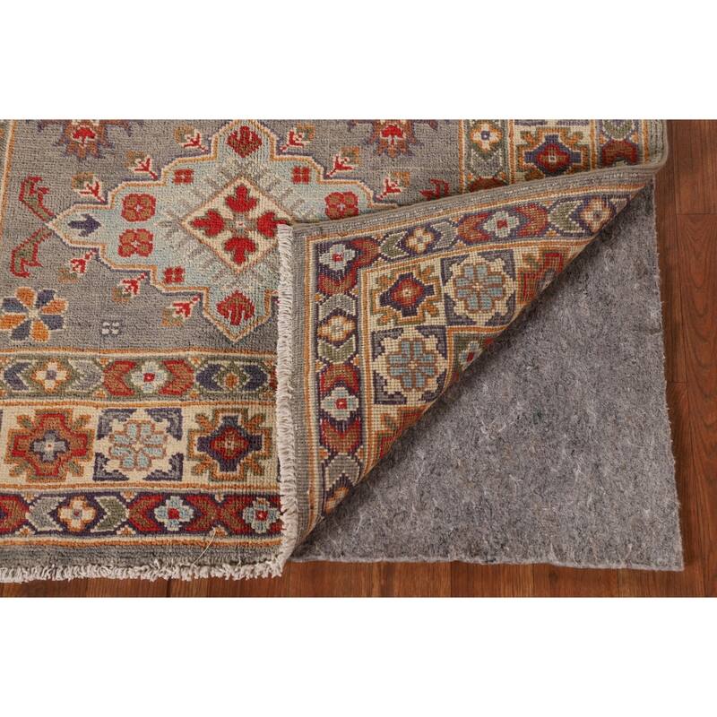 Traditional Kazak Oriental Accent Rug Hand-Knotted Wool Carpet - 3'4"x 4'9"