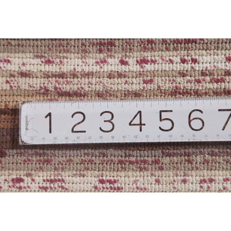 Striped Abstract Accent Rug Handmade Modern Wool Carpet - 2'8"x 4'9"