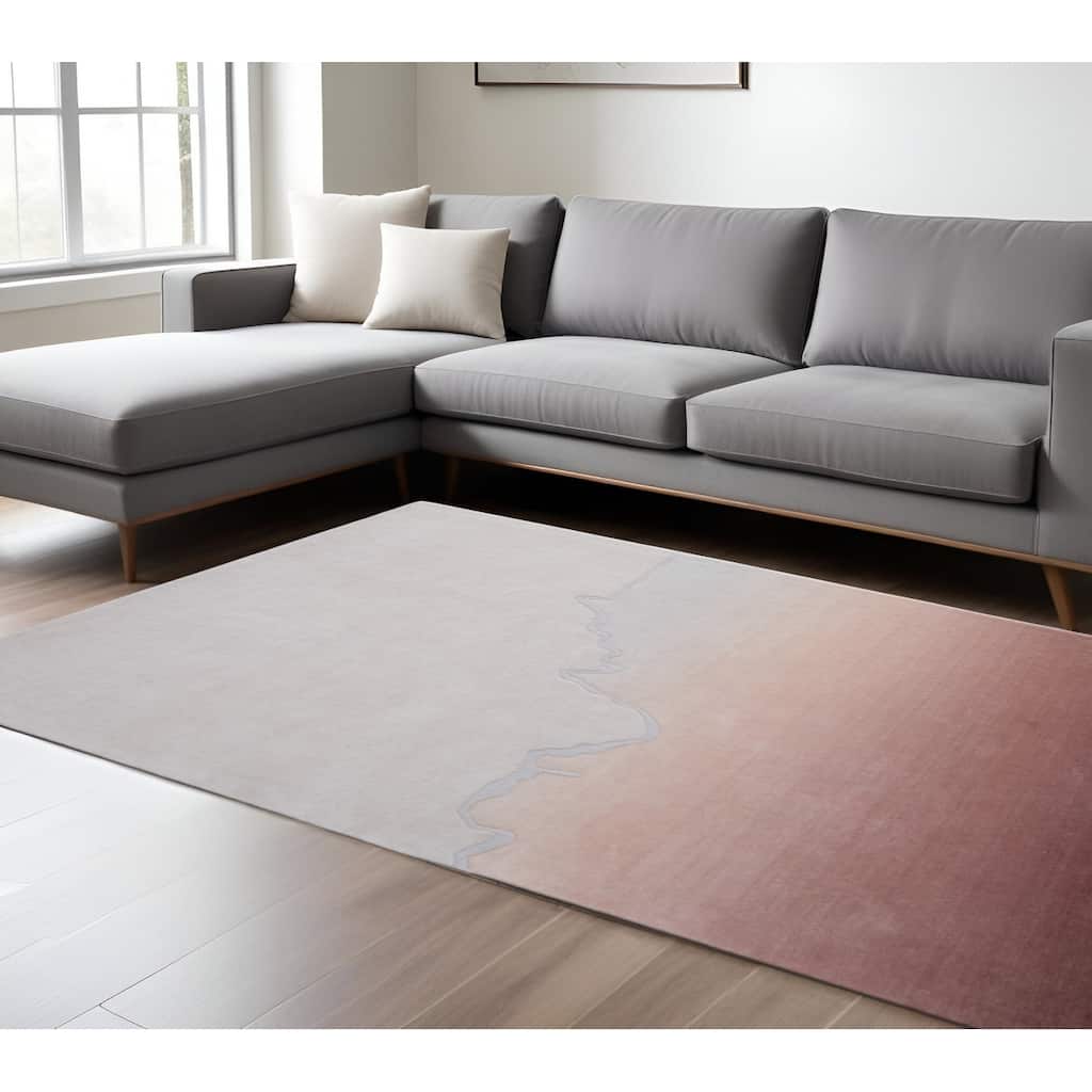HomeRoots Ombre Casual Rectangle Area Rug