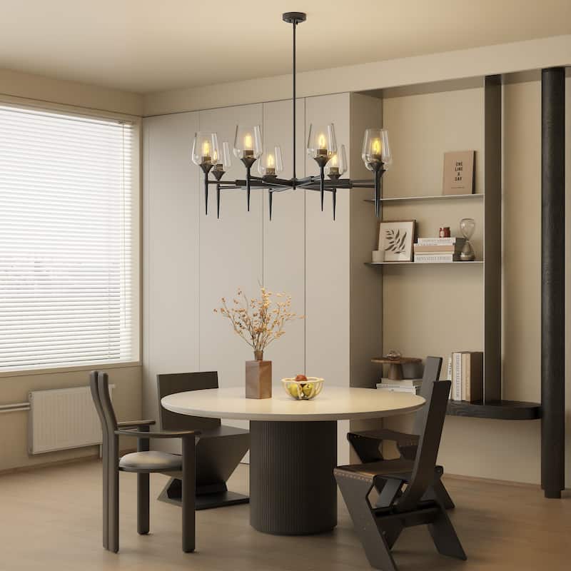 8 - Light Dimmable Classic Traditional Chandelier - N/A