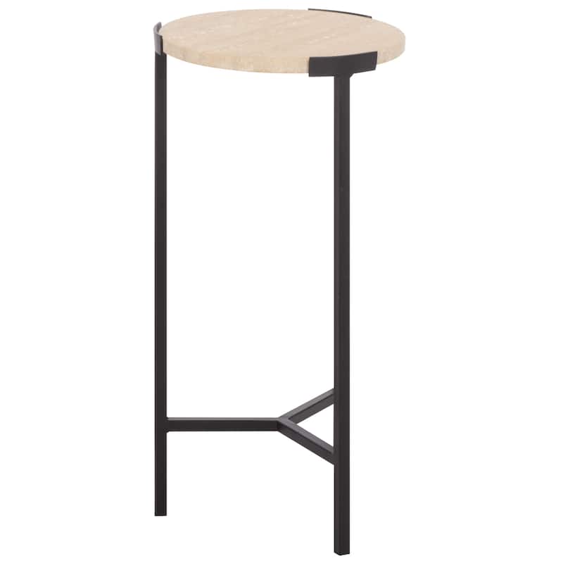 SAFAVIEH Home Abama Marble Side Table - 10"W x 10"D x 20"H