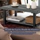 preview thumbnail 12 of 11, Pomona 2-Tier 42-Inch Rectangular Coffee Table