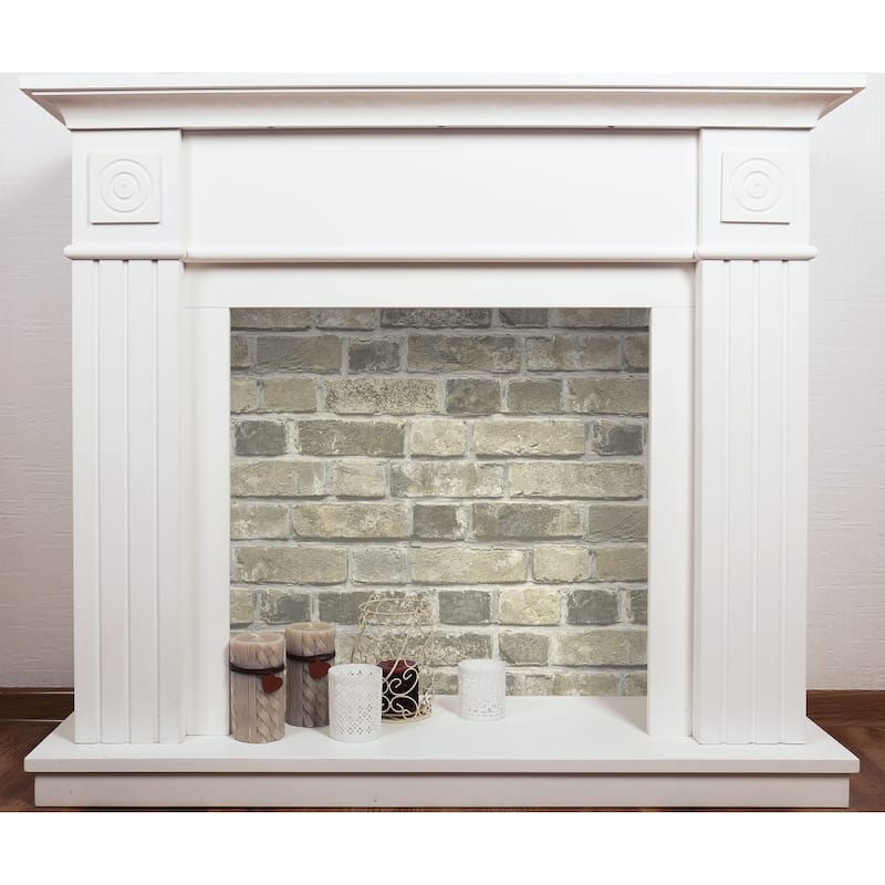 NextWall Distressed Neutral Brick Peel and Stick Removable Wallpaper - 20.5 in. W x 18 ft. L