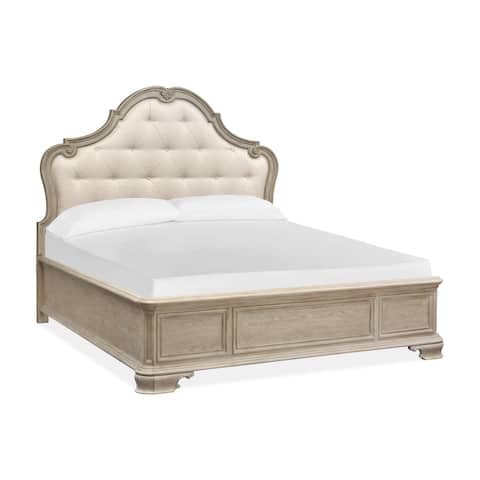Jocelyn Complete King Shaped Bed w/Upholstered Headboard