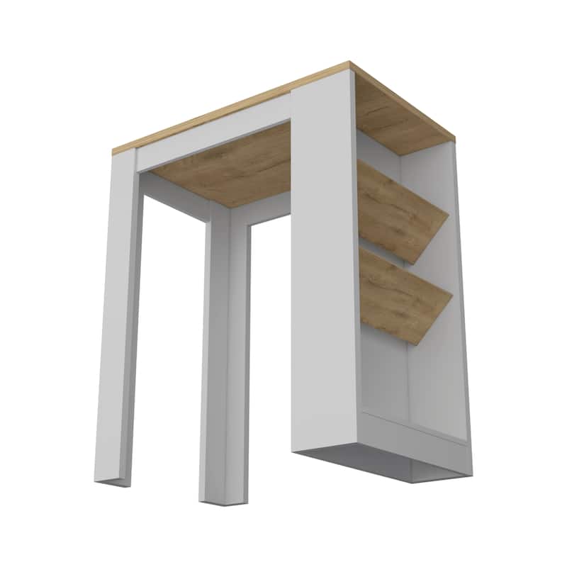 Cecil Kitchen Island, 3-Tier Shelf, Manufactured wood Top