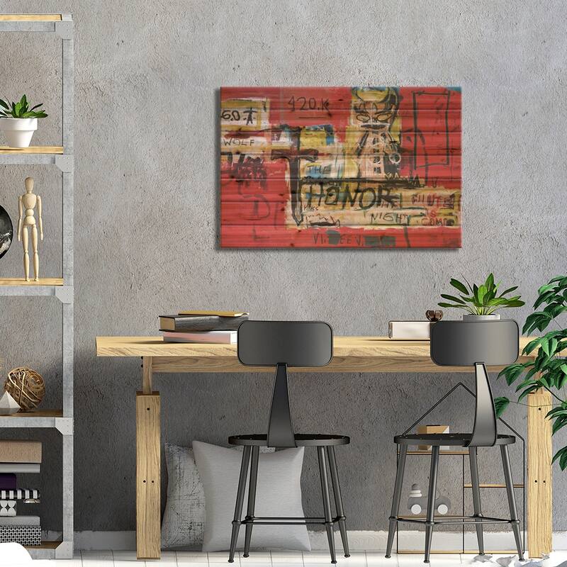 Honor Print On Wood by PinkPankPunk - Multi-Color