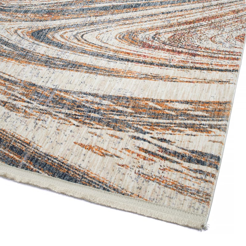 Artundra Ivory Machine Made Flatweave Indoor Area Rug