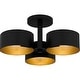 preview thumbnail 3 of 4, Matte Black Three Light Semi Flush Mount from the Quoizel Semi-Flush Mount Collection