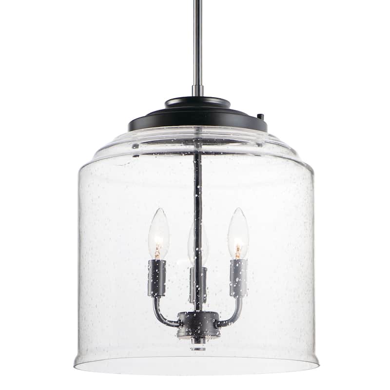 Maxim Acadia 3 Light 14" Wide Taper Candle Pendant - Black