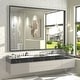 preview thumbnail 11 of 78, Extra Large Metal Frame Wall Mirror Black Tempered Glass for Bathroom