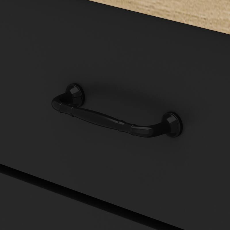 Furniture Style Dog Crate with Storage Drawers, Large Dog Kennel Cabinet with Wood Top, Double Door Pet Crate End Table