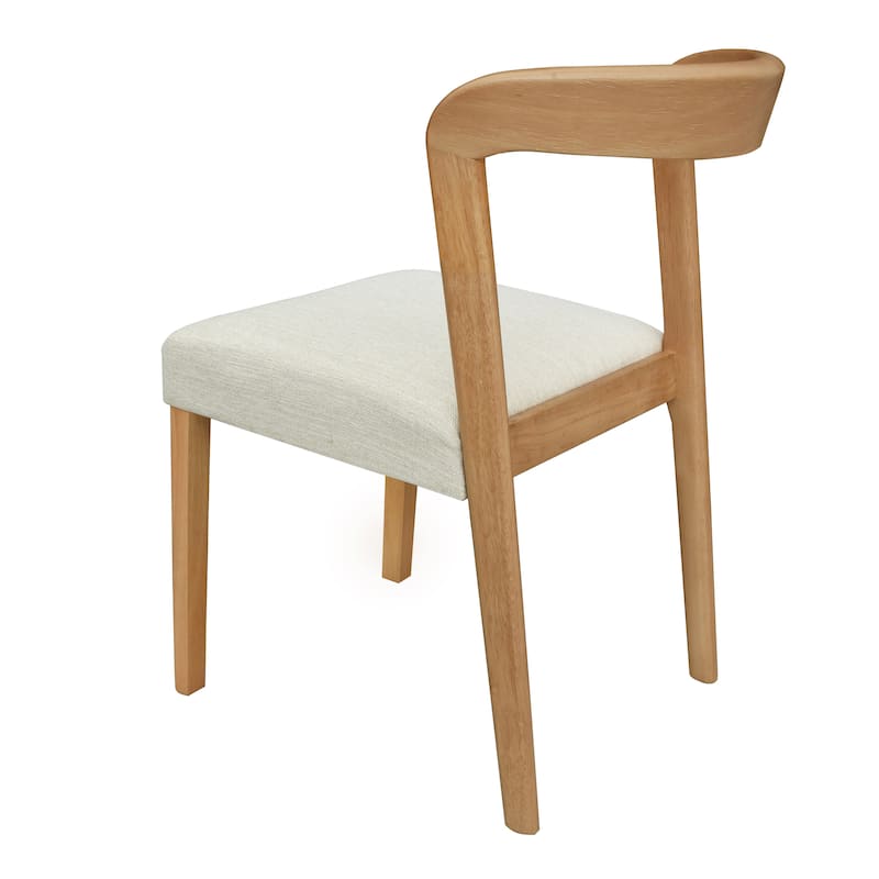 Christopher Knight Home - Eamon Fabric Upholstered Dining Chair with Rubber Wood Frame(Set of 2)