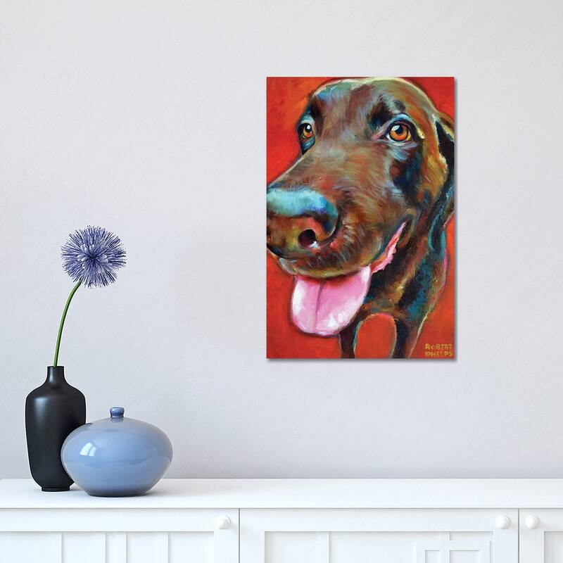iCanvas "Chocolate Lab" by Robert Phelps Canvas Print - 18x12x1.5