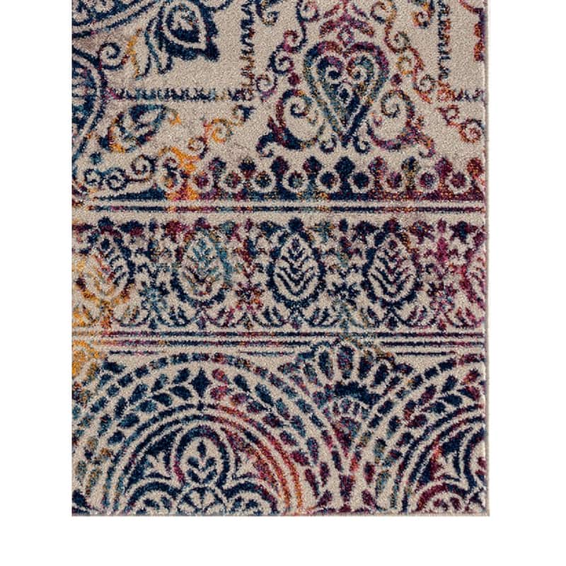 Manhattan Burke Tribal Multi-Colored Runner Rug