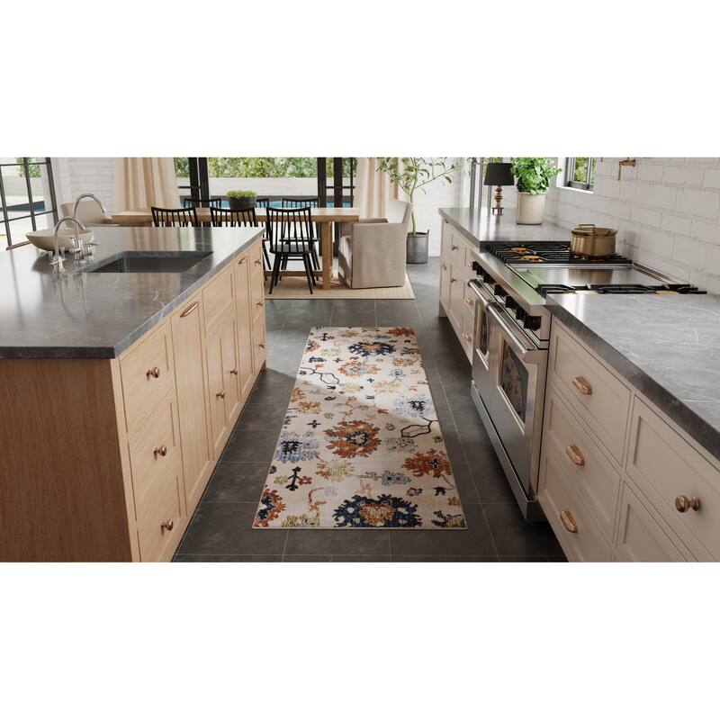 Melrose R39P1 Floral & Botanical Transitional Area Rug