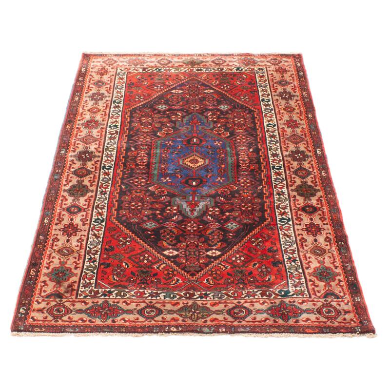 ECARPETGALLERY Hand-knotted Anadol Dark Navy Wool Rug - 4'3 x 7'0