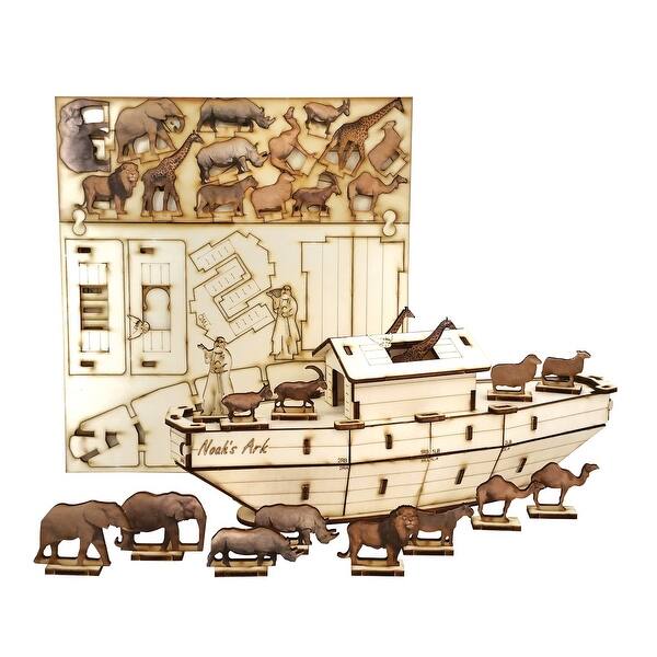 Shop Touchwooddesign Noah S Ark 3d Wood Puzzle 96 Piece Bible
