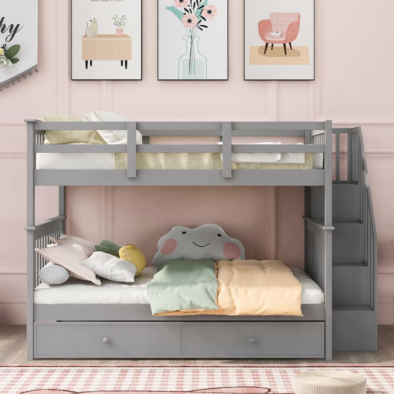 Versatile and Sturdy Bunk Bed with Extra Storage and Safety Features