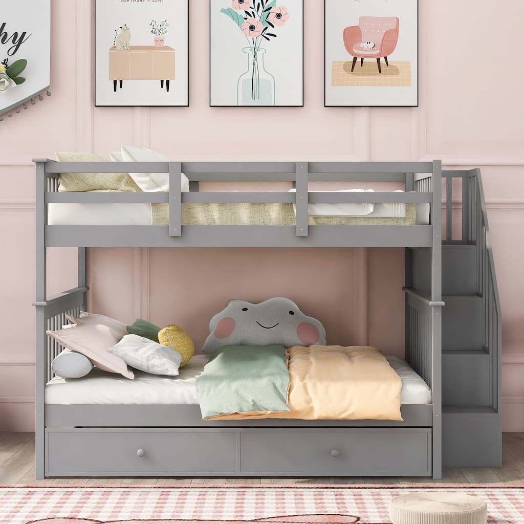 Versatile and Sturdy Bunk Bed with Extra Storage and Safety Features