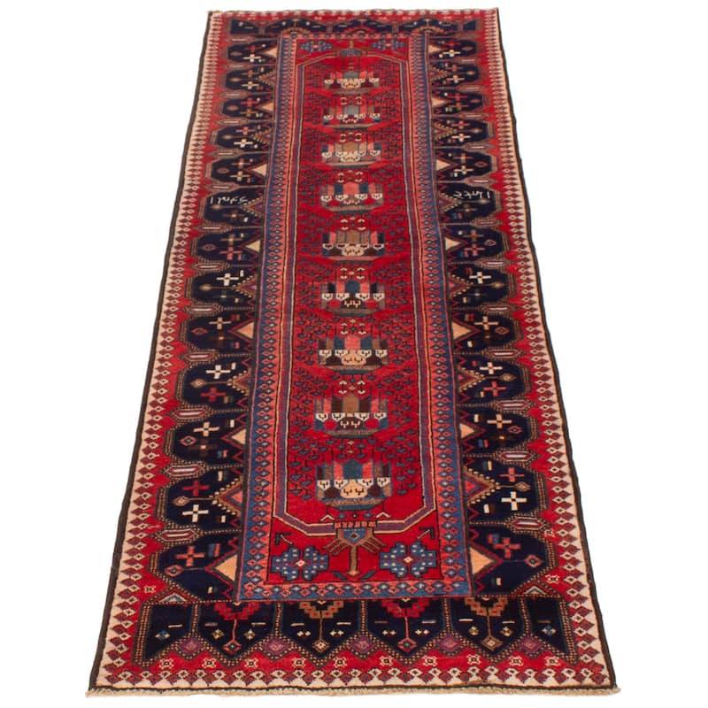 ECARPETGALLERY Hand-knotted Anadol Red Wool Rug - 3'3 x 9'10