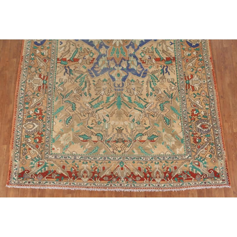 Traditional Bakhtiari Persian Vintage Area Rug Handmade Wool Carpet - 6'11"x 10'8"